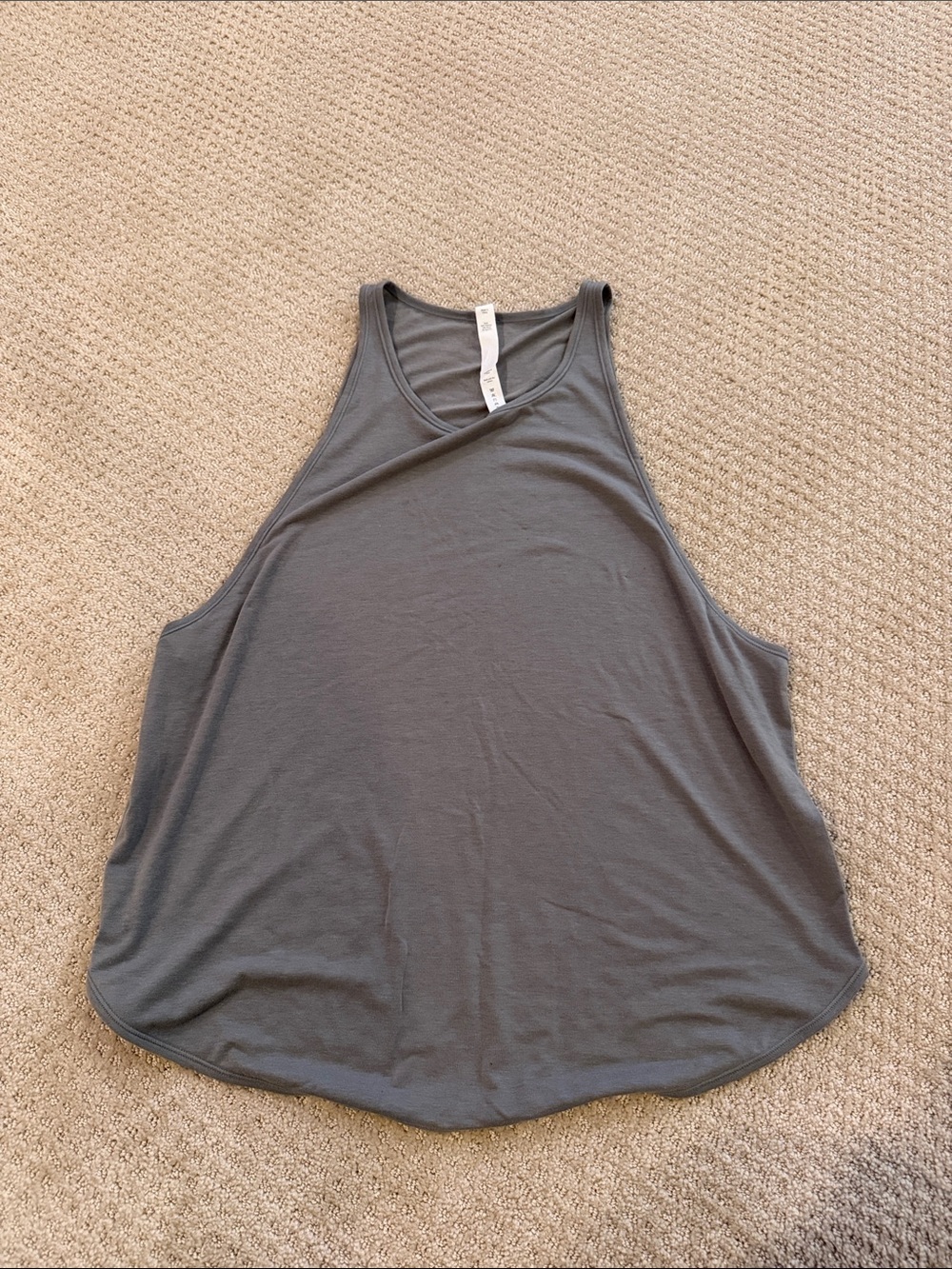 Soft Scoop Hem Tank Top in Charcoal
